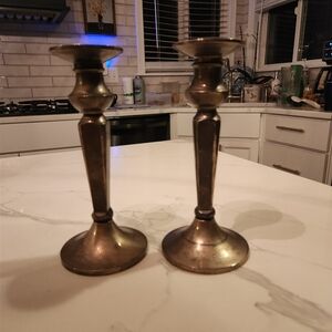 Pair of POTTERY BARN Vintage Candle Holder Candlestick